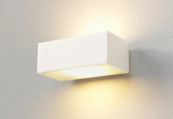 Artdelight Eindhoven100 - Applique d'extérieur - 13 x 8,2 x 5 cm - 2 x 5W LED dimmable inclus - IP54 - blanc