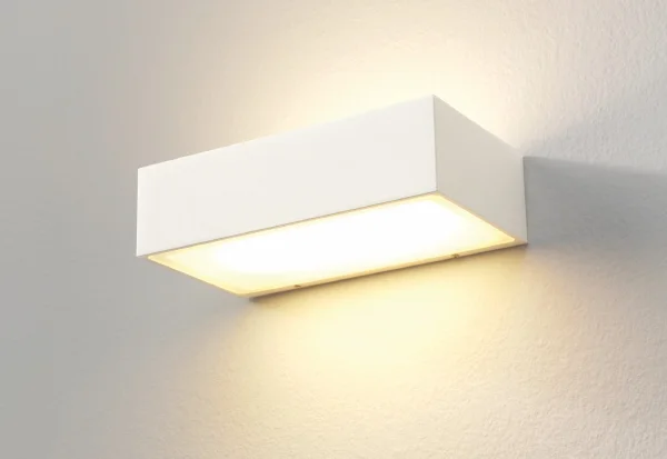 Artdelight Eindhoven150 - Applique d'extérieur - 18,2 x 10 x 5 cm - 2 x 8W LED dimmable inclus - IP54 - blanc