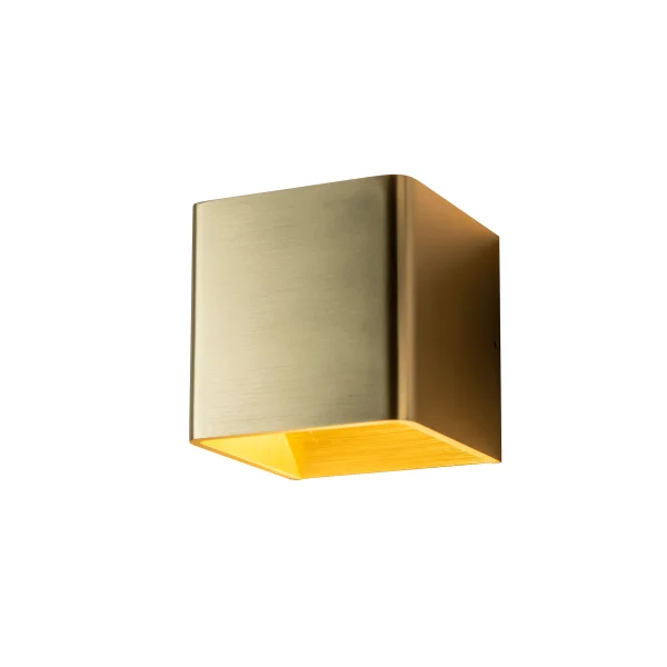 Artdelight Fulda - applique murale - 10 x 10 x 10 cm - 6W LED dimmable inclus - or brossé