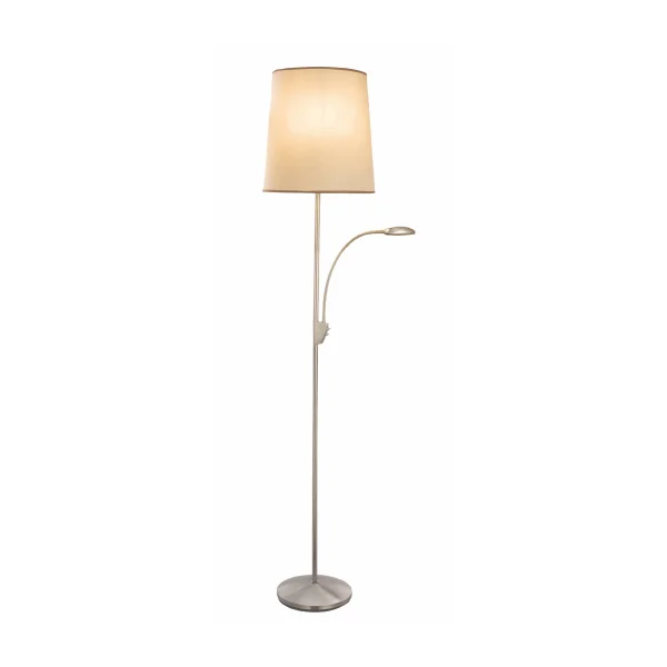 Artdelight Hugo - lampadaire - 175 cm - 5W LED inclus - acier mat et brun