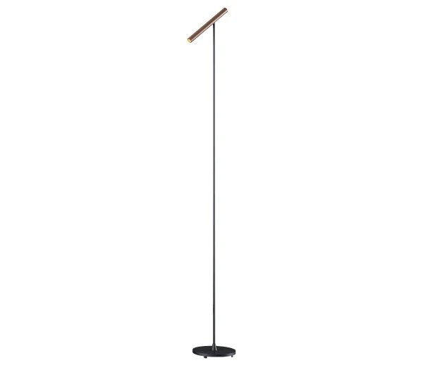 Artdelight Kansas - lampadaire - 20 x 25 x 140 cm - 6W dimmable LED inclus - noir et bronze