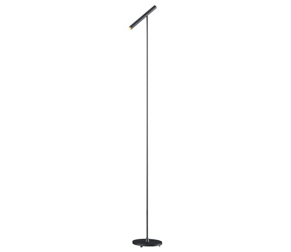 Artdelight Kansas - lampadaire - Ø 2,5 x 140 cm - 6W dimmable led inclus - noir