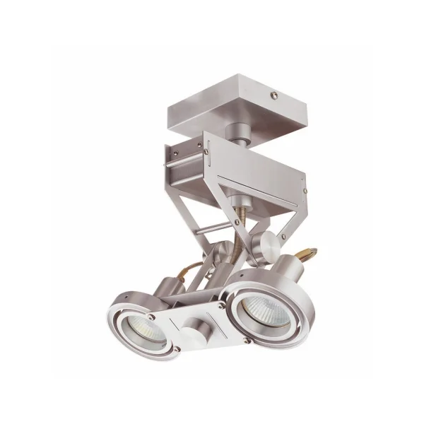 Artdelight Koln - spot en saillie 2L - 18 x 18 x 28 cm - 2 x 5W LED dimmable inclus - aluminium