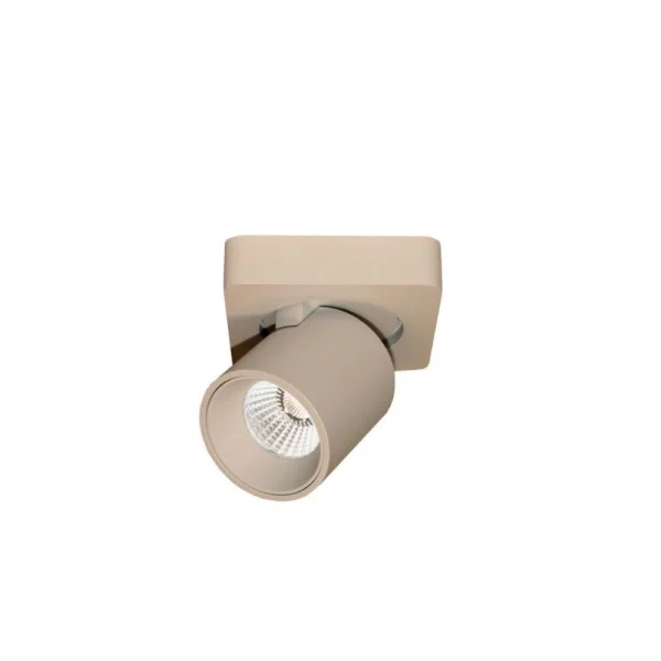 Artdelight Laguna – spot en saillie 1 lumière – Ø 10 x 9,5 cm – 6W LED dimmable inclus – champagne