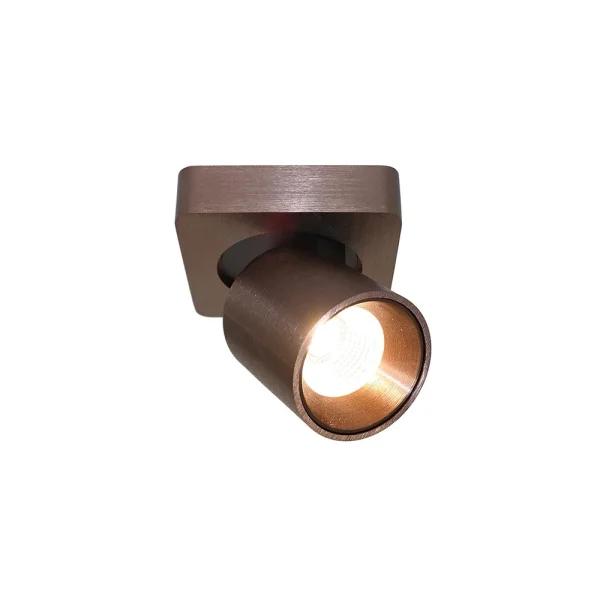 Artdelight Laguna - spot en saillie 1L - 10 x 10 x 9,5 cm - 6W LED dimmable inclus - bronze brossé