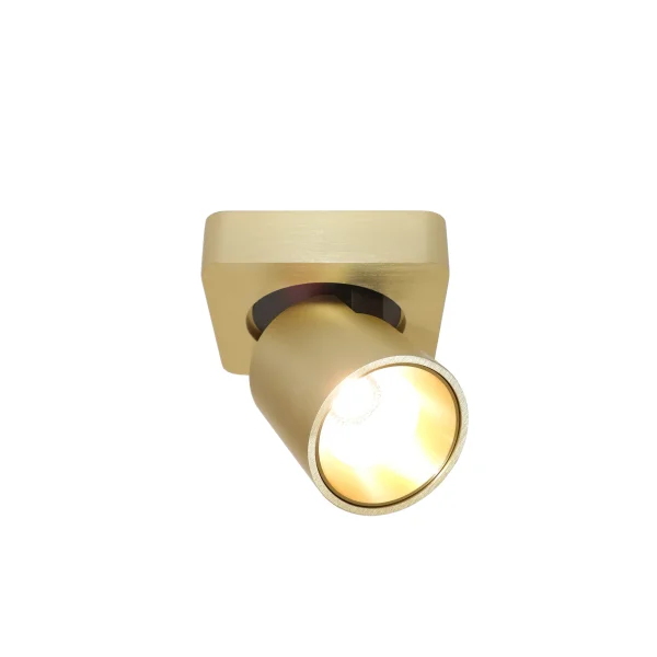 Artdelight Laguna - spot en saillie 1L - 10 x 10 x 9,5 cm - 6W LED dimmable inclus - doré brossé