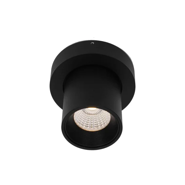 Artdelight Laguna - spot en saillie 1L - Ø 10 x 9,5 cm - 6W LED dimmable inclus - noir