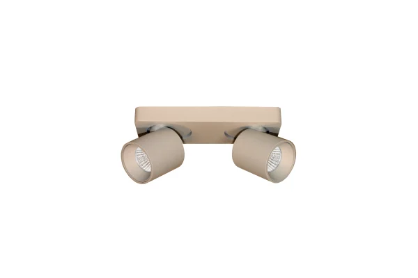 Artdelight Laguna – spot en saillie 2 lumières – 22 x 8,5 x 9,5 cm – 2 x 6W LED dimmables incluses – champagne