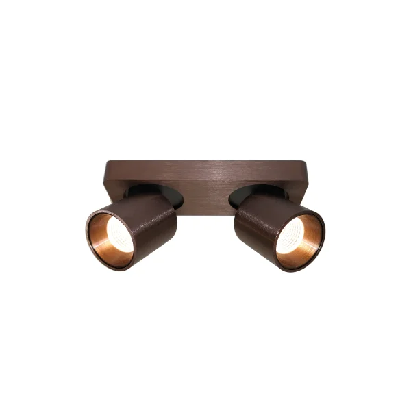 Artdelight Laguna - spot en saillie 2L - 22 x 8,5 x 9,5 cm - 2 x 6W LED dimmable inclus - bronze brossé