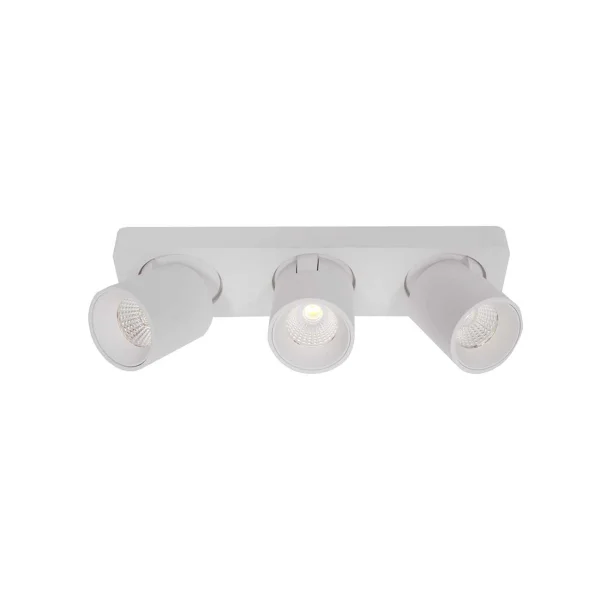 Artdelight Laguna - spot en saillie 3L - 32 x 8,2 x 9,5 cm - 3 x 6W LED dimmable inclus - blanc