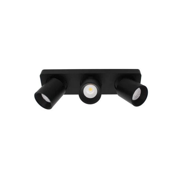 Artdelight Laguna - spot en saillie 3L - 32 x 8,2 x 9,5 cm - 3 x 6W LED dimmable inclus - noir
