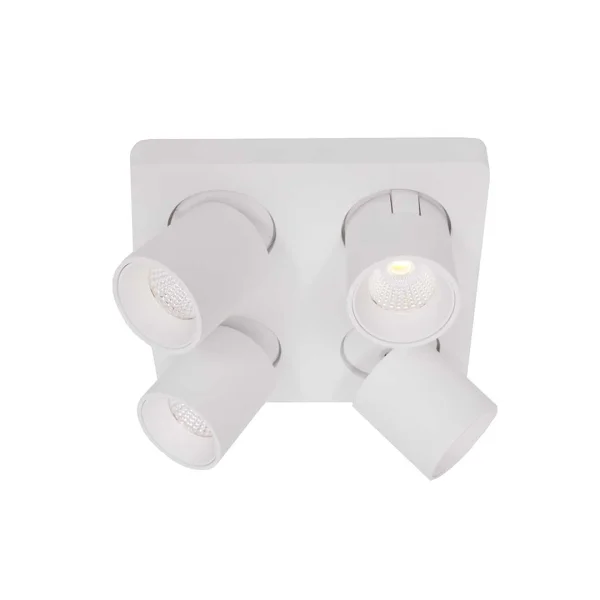 Artdelight Laguna - spot en saillie 4L - 22 x 22 x 9,5 cm - 4 x 6W LED dimmable inclus - blanc