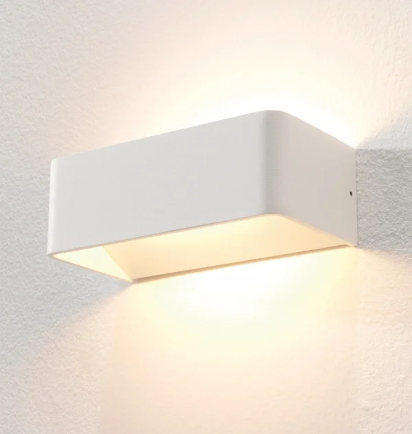 Artdelight Mainz - applique murale - 20 x 10 x 7 cm - 2 x 3W LED dimmable inclus - blanc