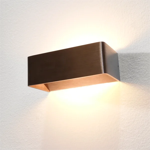 Artdelight Mainz - applique murale - 20 x 10 x 7 cm - 2 x 3W LED dimmable inclus - bronze brossé
