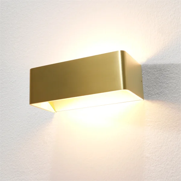 Artdelight Mainz - applique murale - 20 x 10 x 7 cm - 2 x 3W LED dimmable inclus - or brossé