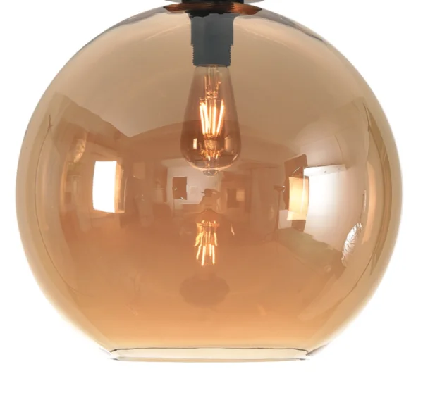 Artdelight Marino - abat-jour en verre - Ø 40 cm - ambre