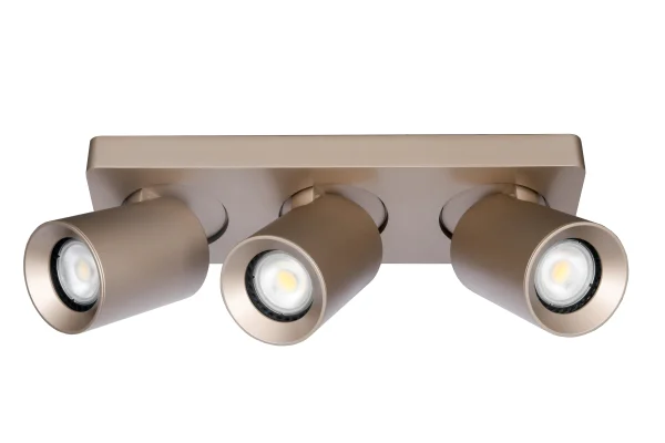 Artdelight Megano – spot en saillie 3 lampes – 30 x 10 x 11,5 cm – champagne