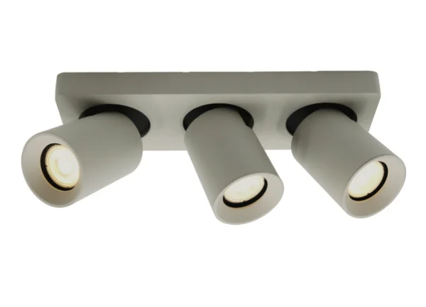 Artdelight Megano - spot en saillie 3L - 30 x 10 x 11,5 cm - gris soie
