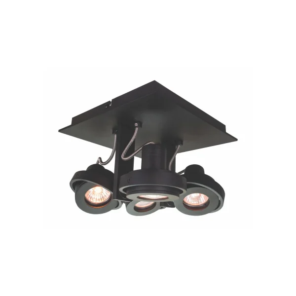 Artdelight Meist - spot en saillie 4L - 23 x 23 x 15 cm - noir