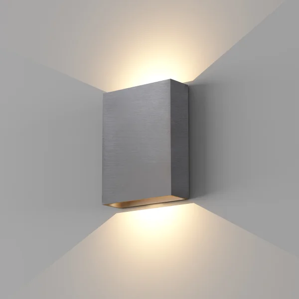 Artdelight Memphis – applique murale – 4 x 12 x 16 cm – 2 x 6W LED inclus – IP65 – métal canon de fusil