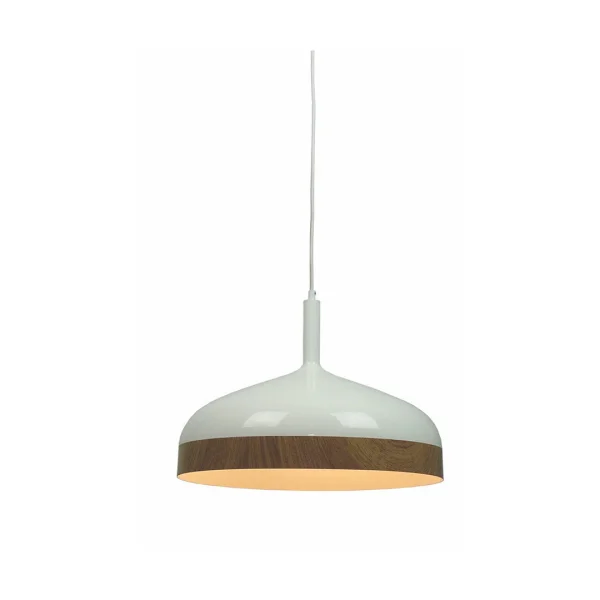 Artdelight Moondrop - lampe suspendue - Ø 45 x 183 cm - blanc et bois