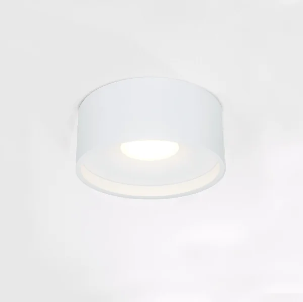 Artdelight Oran - plafonnier - Ø 12 x 5 cm - 10W LED dimmable inclus - IP54 - blanc