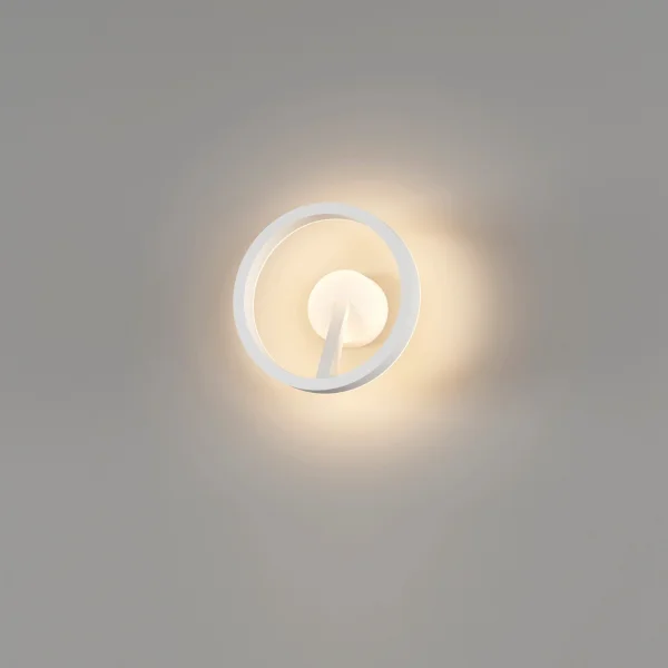 Artdelight Oregon - applique murale - Ø 22 x 10 cm - 12W dimmable led inclus - blanc