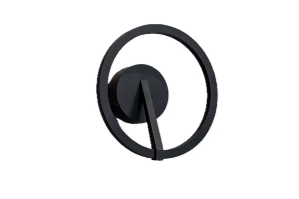 Artdelight Oregon - applique murale - Ø 22 x 10 cm - 12W dimmable led inclus - noir