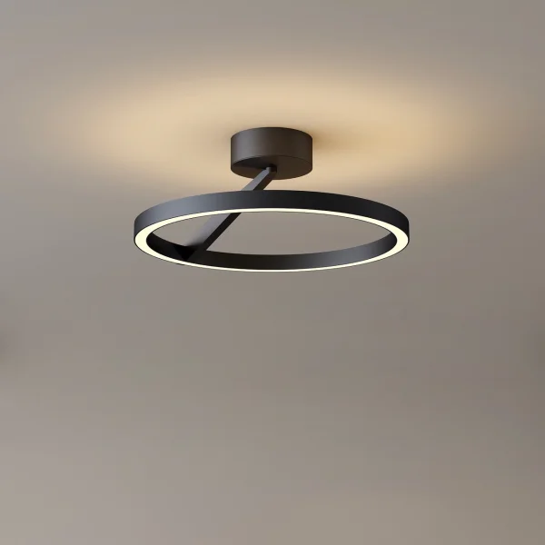 Artdelight Oregon - plafonnier - Ø 33 x 14,1 cm - 2 x 15W LED dimmable inclus - noir