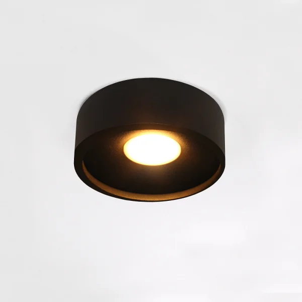 Artdelight Orlando - plafonnier - Ø 14 x 5 cm - 10W LED dimmable inclus - noir