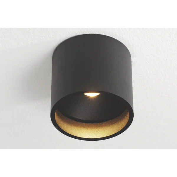 Artdelight Orleans - plafonnier - Ø 11 x 10 cm - 7W LED dimmable inclus - noir