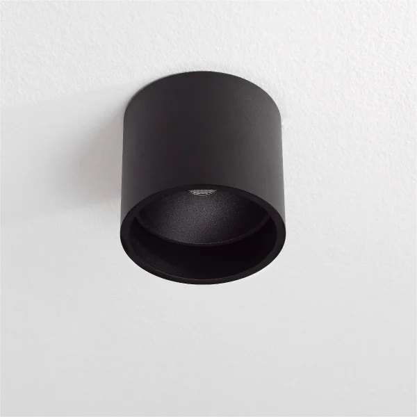 Artdelight Ormond - plafonnier - Ø 11 x 10 cm - 7W LED dimmable inclus - IP54 - noir