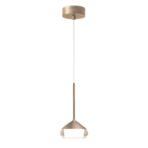 Artdelight Phoenix – suspension – Ø 11,6 x 8,2 cm – 7W LED dimmable inclus – champagne