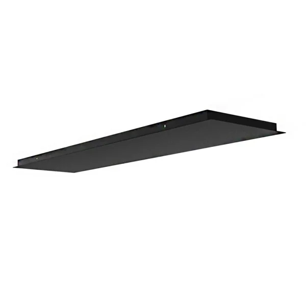 Artdelight Plate - plaque de plafond extensible à 12 lampes - 120 x 30 x 3 cm - noir