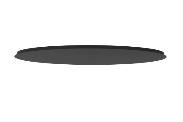 Artdelight Plate - plaque de plafond ovale extensible jusqu'à 10 lampes - 120 x 40 x 3 cm - noir