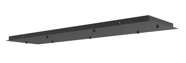 Artdelight Plate - plaque de plafond pour 7 points lumineux - 120 x 30 x 3 cm - noir