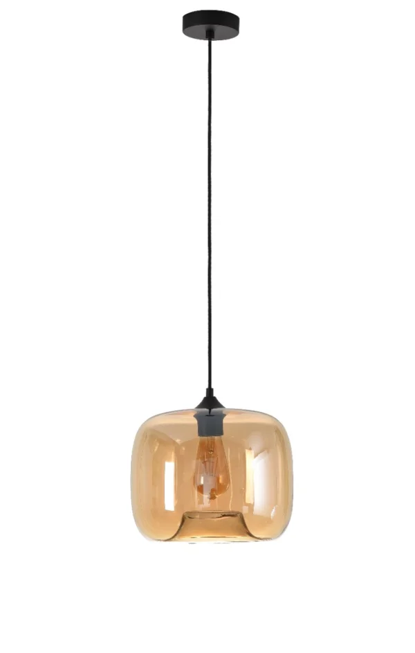 Artdelight Preston - lampe suspendue - Ø 28 x 178 cm - ambre