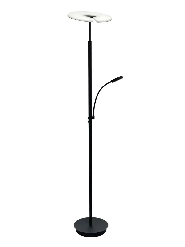 Artdelight Riva - lampadaire - Ø 30 x 180 cm - 30W dim to warm led inclus - noir