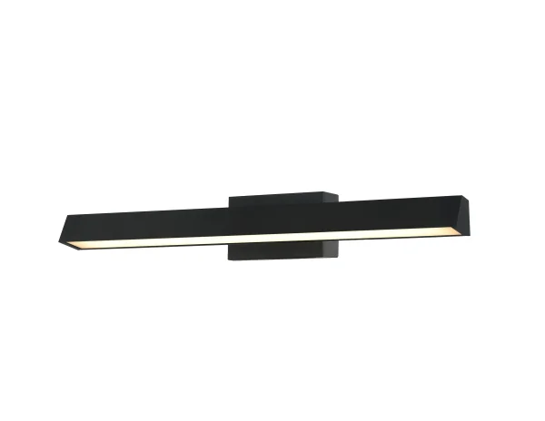 Artdelight Rivera - applique murale en saillie - 59,6 x 12,3 cm - 12W LED dimmable inclus - noir