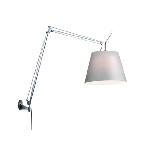 Artemide - Applique murale Tolomeo Mega avec interrupteur Ø420 aluminium/gris