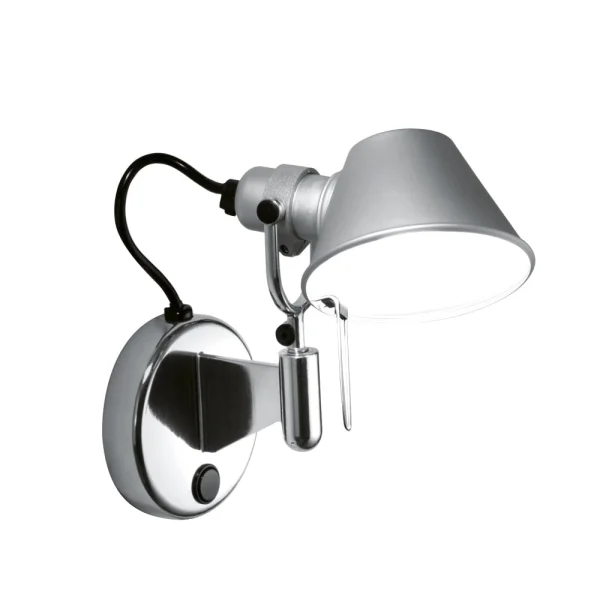 Artemide Applique murale Tolomeo Micro Faretto aluminium, avec bouton on-off