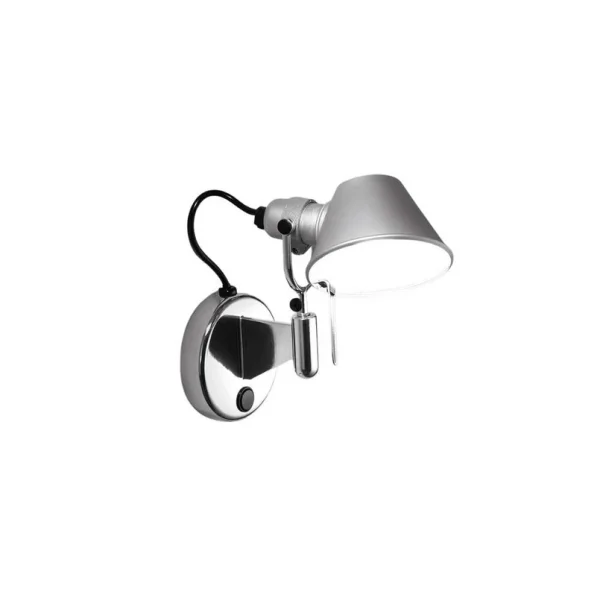 Artemide - Applique murale Tolomeo Micro Faretto avec interrupteur, aluminium