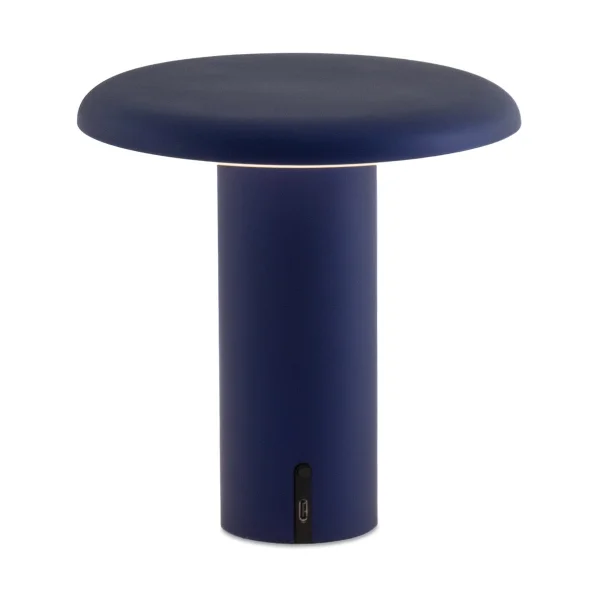 Artemide Lampe de table portable Takku de 19 cm Anodisé bleu