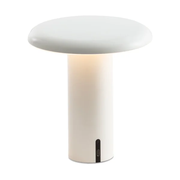 Artemide Lampe de table portable Takku de 19 cm Blanc verni