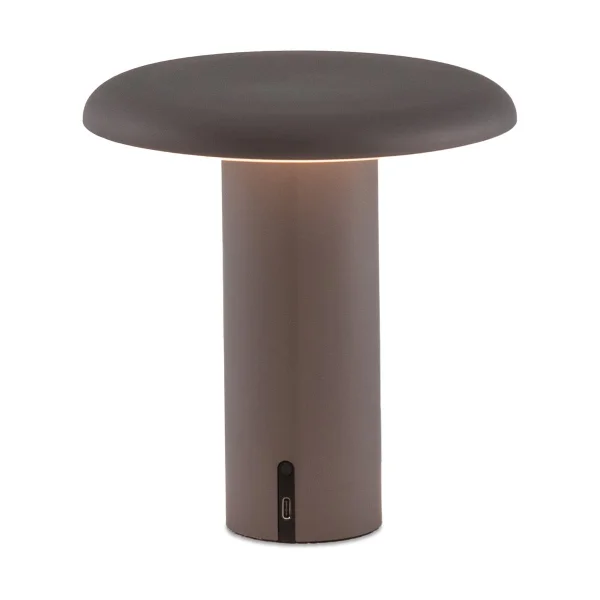 Artemide Lampe de table portable Takku de 19 cm Gris anodisé