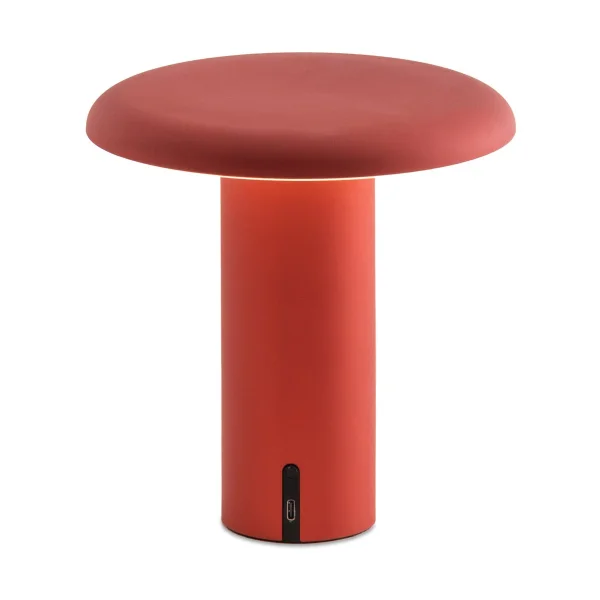 Artemide Lampe de table portable Takku de 19 cm Rouge anodisé