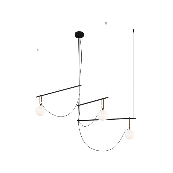 Artemide nh S3 14 pendule noir-laiton