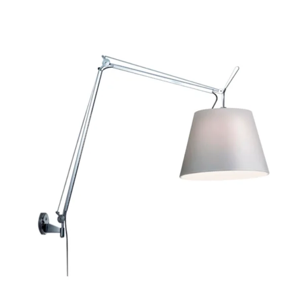 Artemide - Tolomeo Mega Applique Murale avec Interrupteur Ø320 Aluminium/Gris