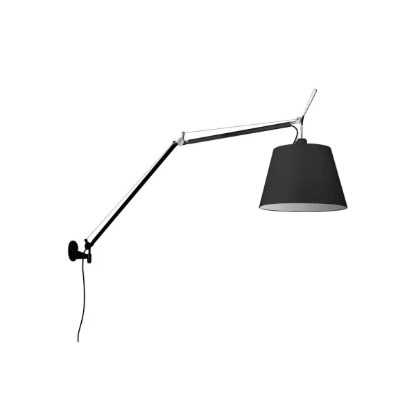 Artemide - Tolomeo Mega Applique Murale avec Interrupteur Ø320 Noir