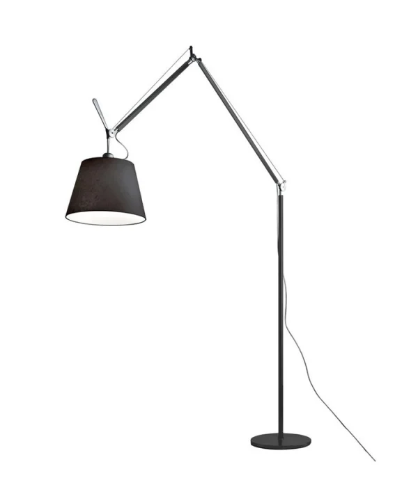 Artemide - Tolomeo Mega Lampadaire avec Variateur Ø320 Noir Satin/Aluminium